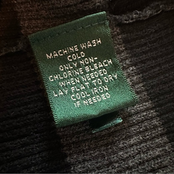 Ralph Lauren Women's Wide Striped Turtleneck Sweater - Black and Gray, Medium - Picture 8 of 10